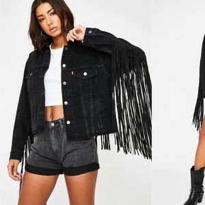 Ex Boyfriend Fringe Trucker Jacket